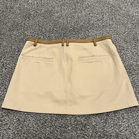 American Eagle Skirt Womens‎ S Cream Mini Stretch Preppy Skort Zip Fly - Picture 2 of 11